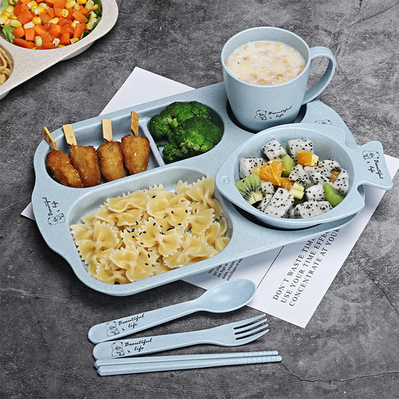 6 pçs/set crianças conjunto de utensílios de mesa do bebê