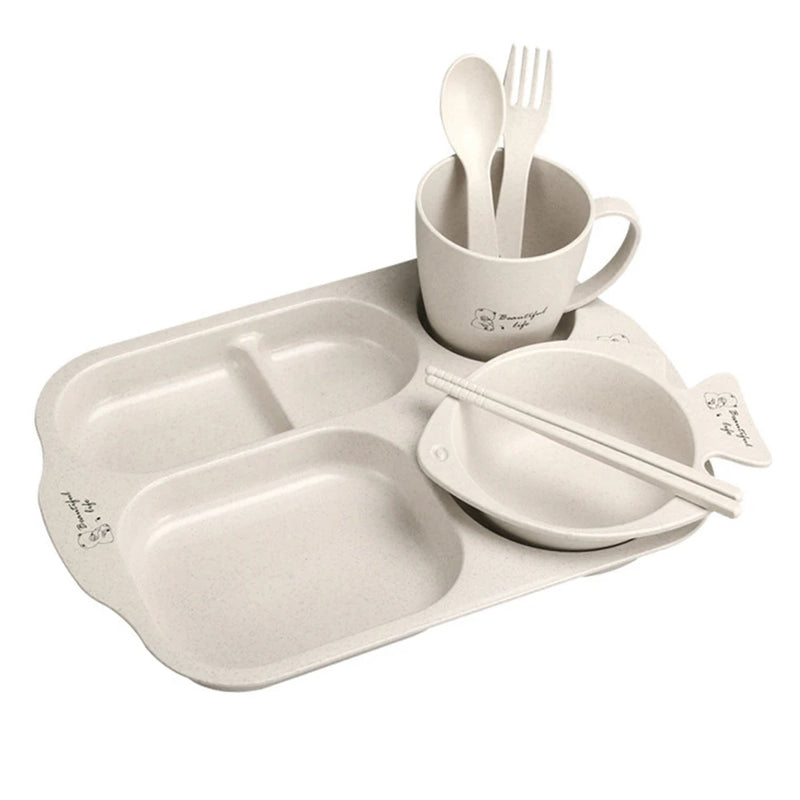 6 pçs/set crianças conjunto de utensílios de mesa do bebê