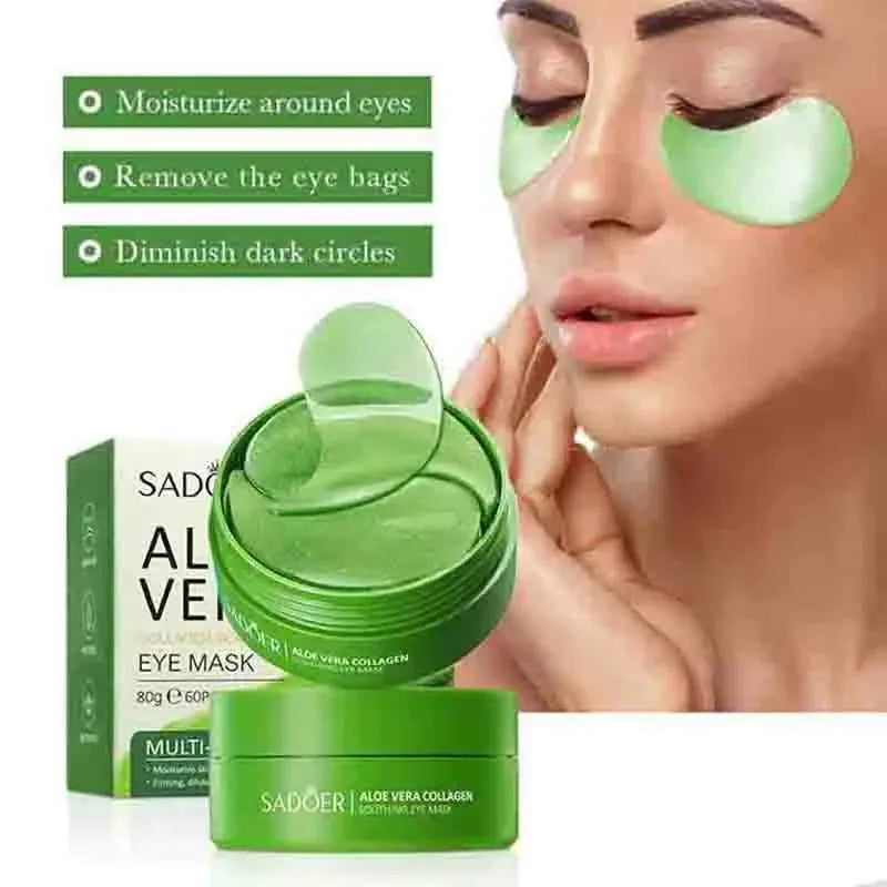 60 pçs aloe vera colágeno máscara hidratante anti rugas manchas de olhos