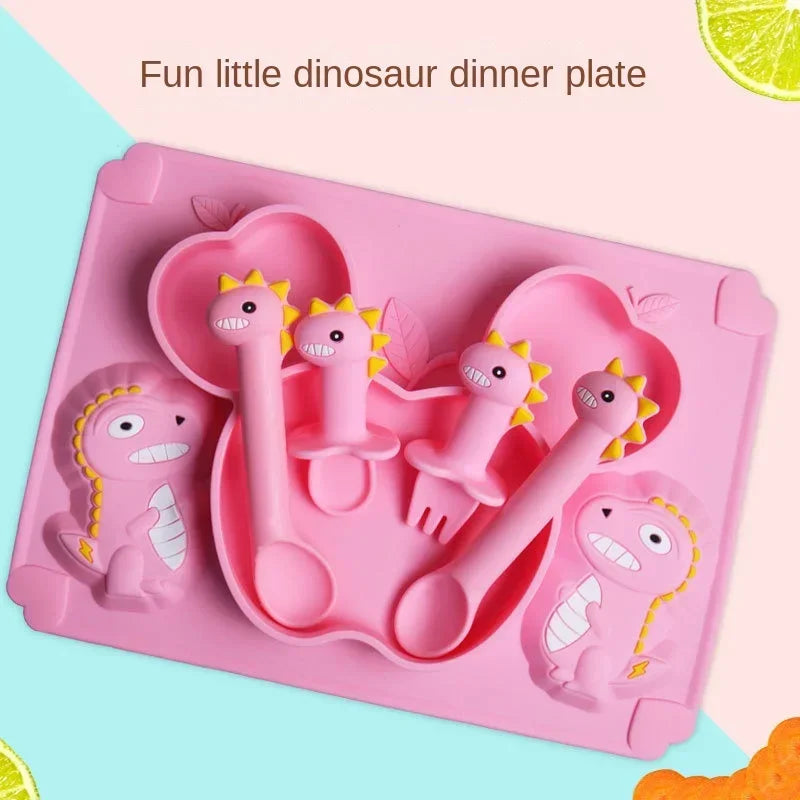 Conjunto de alimentação de bebê de silicone