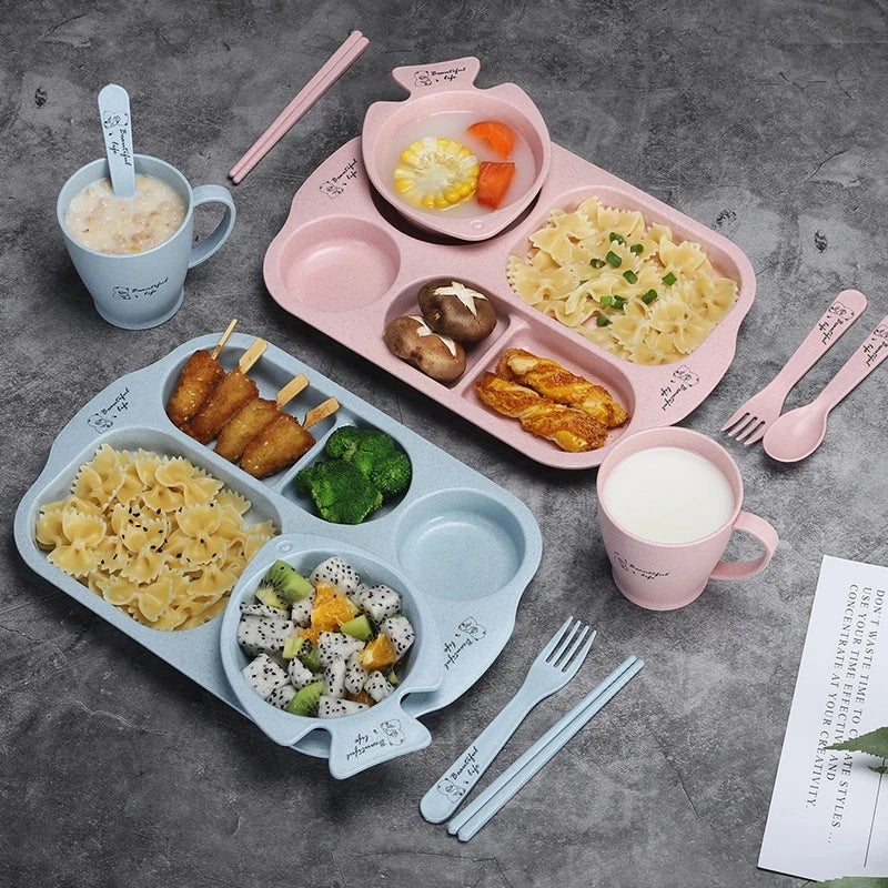 6 pçs/set crianças conjunto de utensílios de mesa do bebê